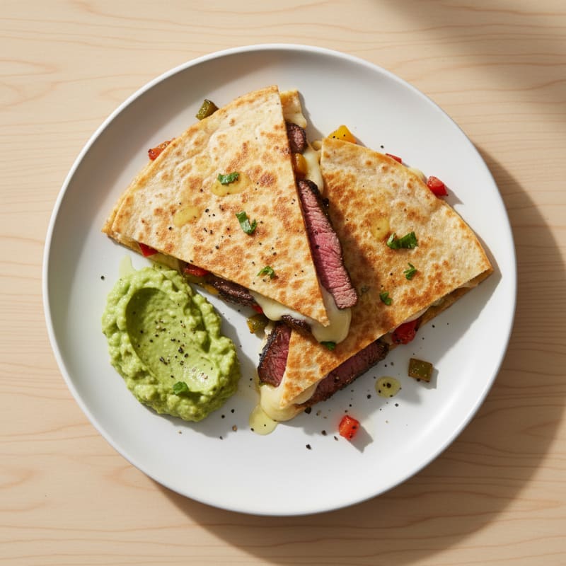 Carne Asada Quesadillas with Guacamole