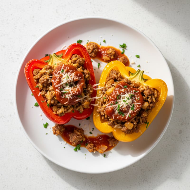 Ground Beef Stuffed Bell Peppers