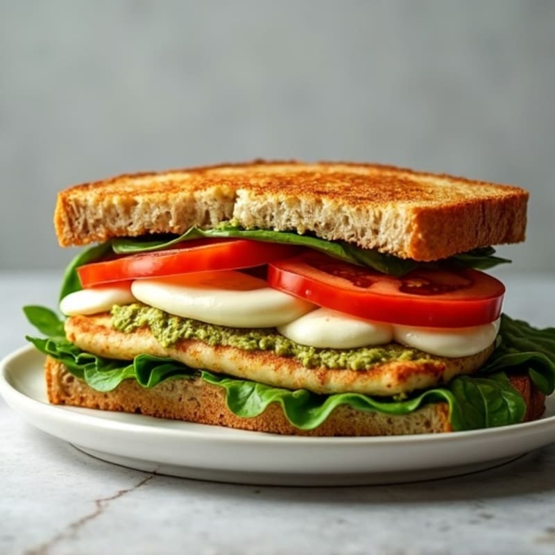 Pesto-Mozzarella Grilled Chicken Sandwich
