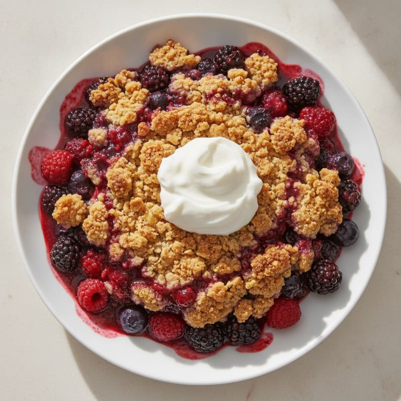 Baked Mixed Berry Cobbler