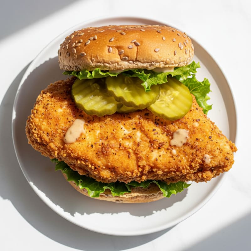 Buttermilk Fried Chicken Sandwich with Pickles