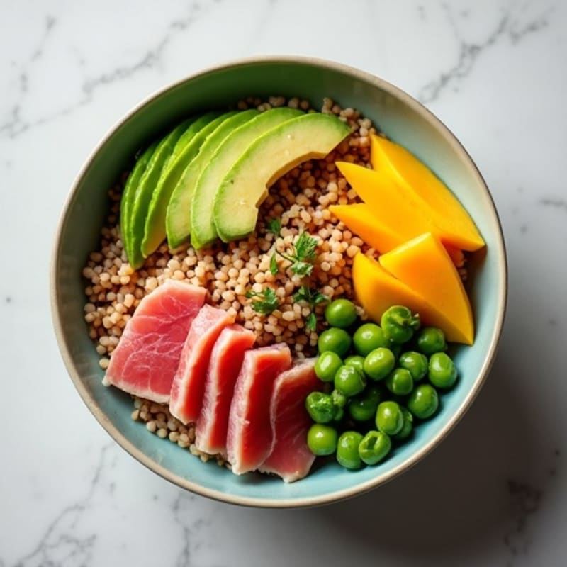 Fresh Ahi Tuna Poke Bowl with Mango