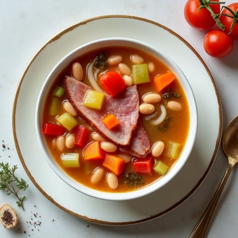 Hearty Smoked Ham and Bean Soup