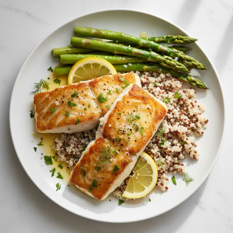Pan-Seared Lemon Herb Cod