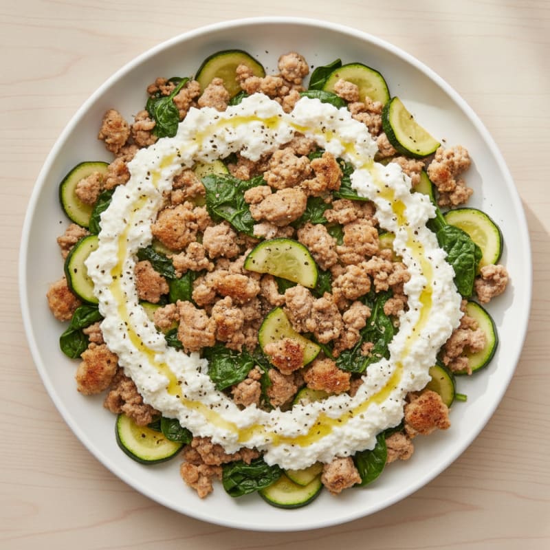 Cottage Cheese Ground Turkey Skillet