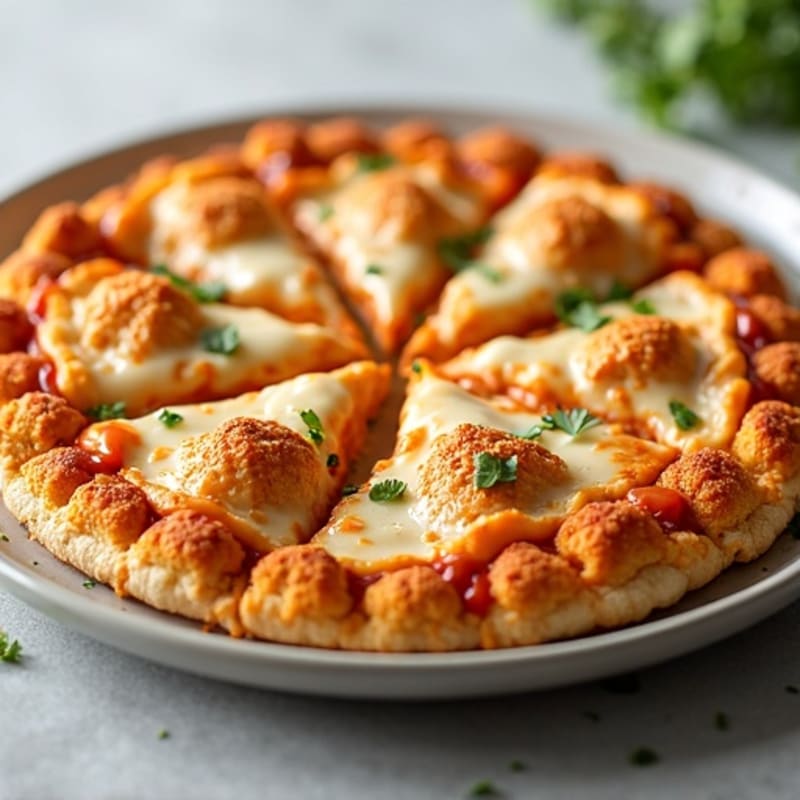 Crispy Cauliflower Crust Buffalo Chicken Pizza