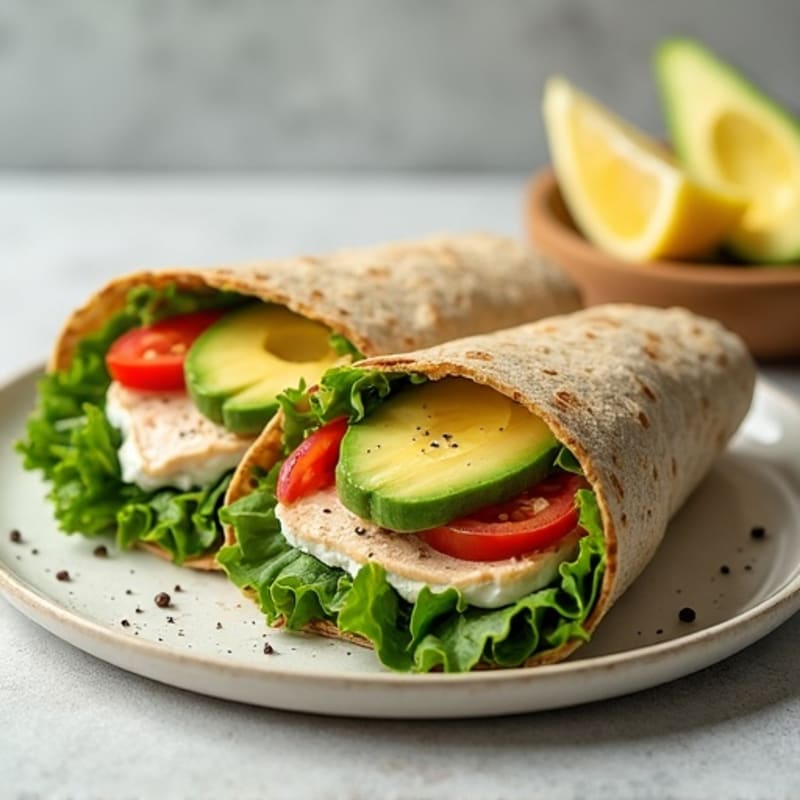 Creamy Avocado Turkey Wrap