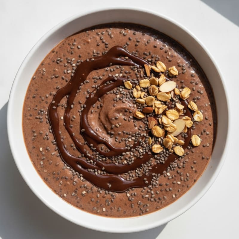 Chocolate Protein Pudding with Chia Seeds