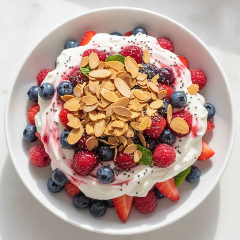 Creamy Greek Yogurt Protein Parfait with Mixed Berries