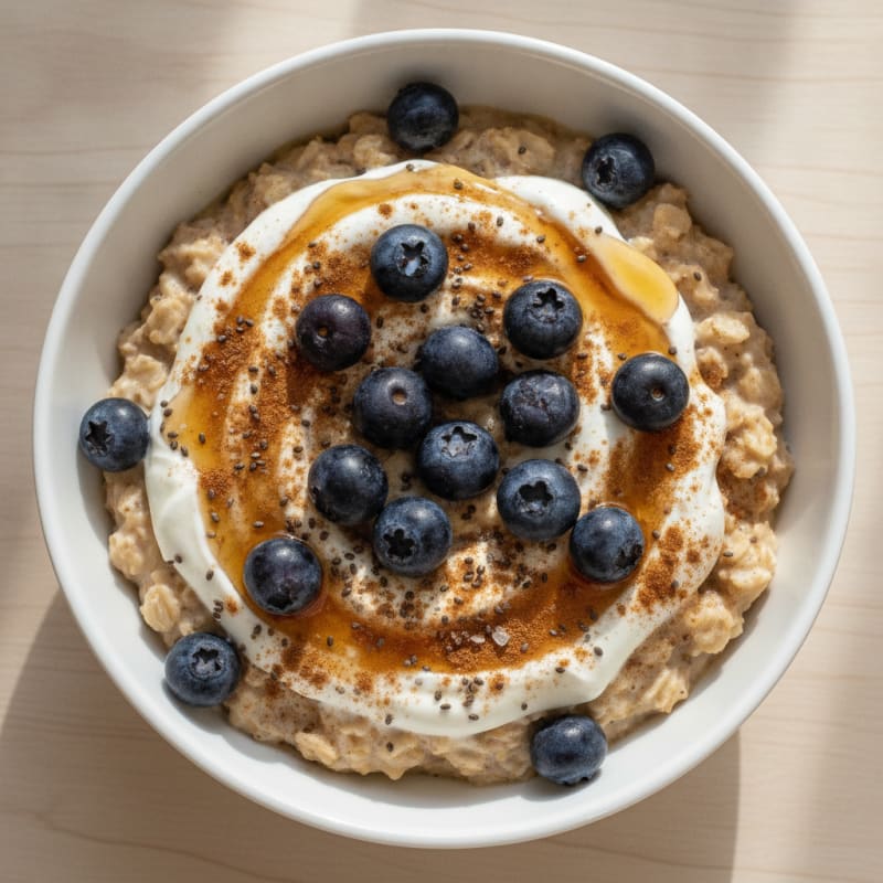 Maple Berry Protein Overnight Oats