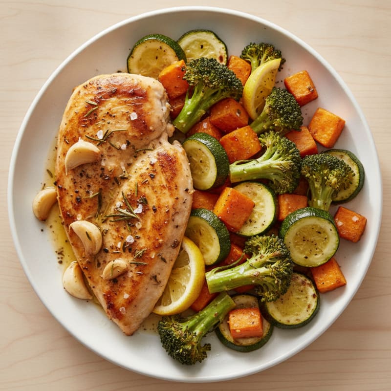 Garlic Herb Chicken with Roasted Vegetables