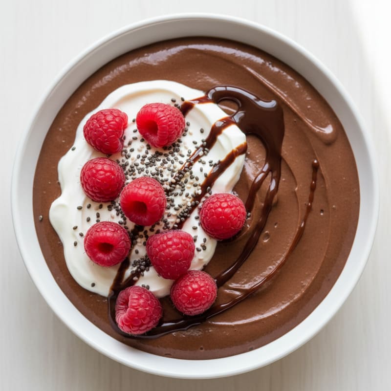 Silky Chocolate Protein Pudding with Greek Yogurt