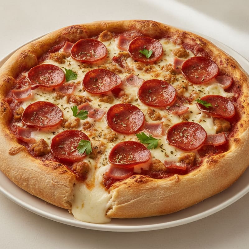 Meat Lovers Stuffed Crust Pizza