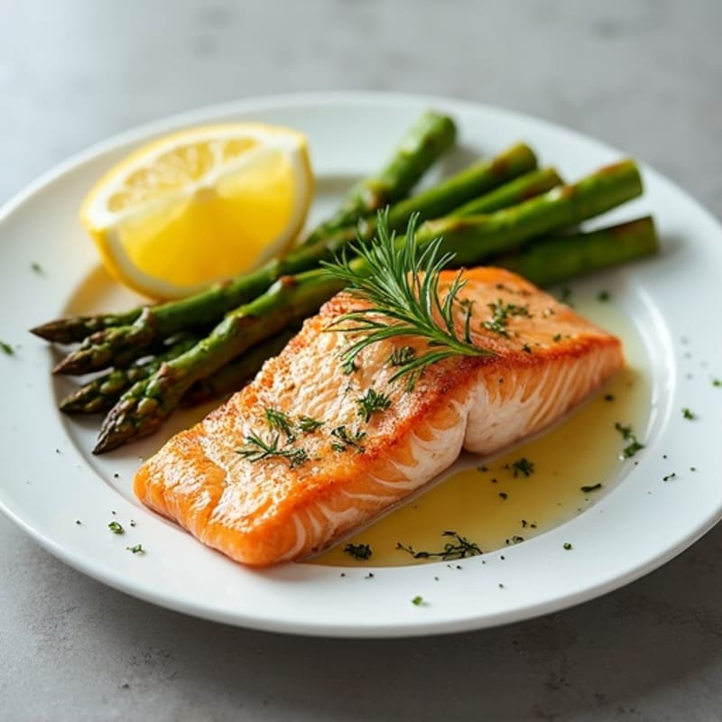 Lemon-Herb Baked Salmon with Roasted Asparagus