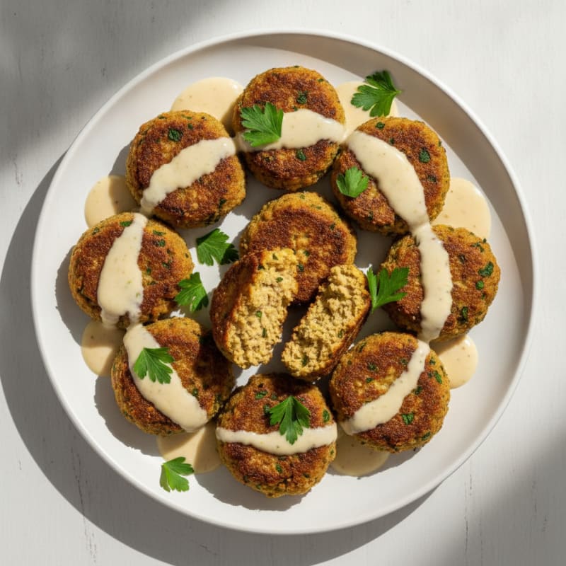 Crispy Falafel with Tahini