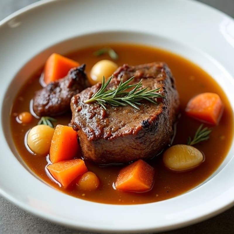 Tender Slow-Cooked Lamb Shank Stew with Hearty Root Vegetables