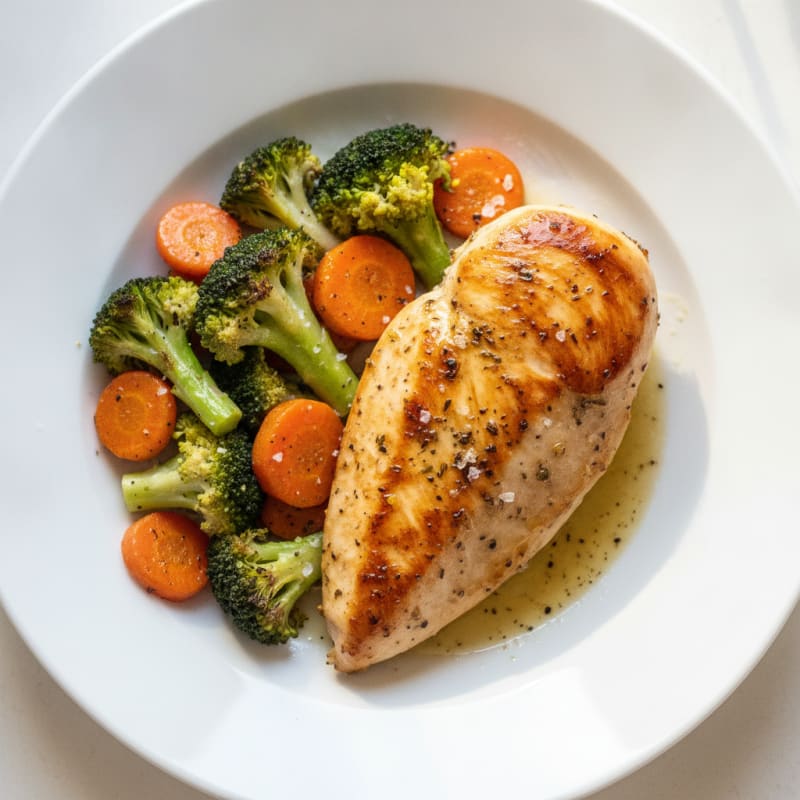 Pan-Seared Chicken with Roasted Vegetables