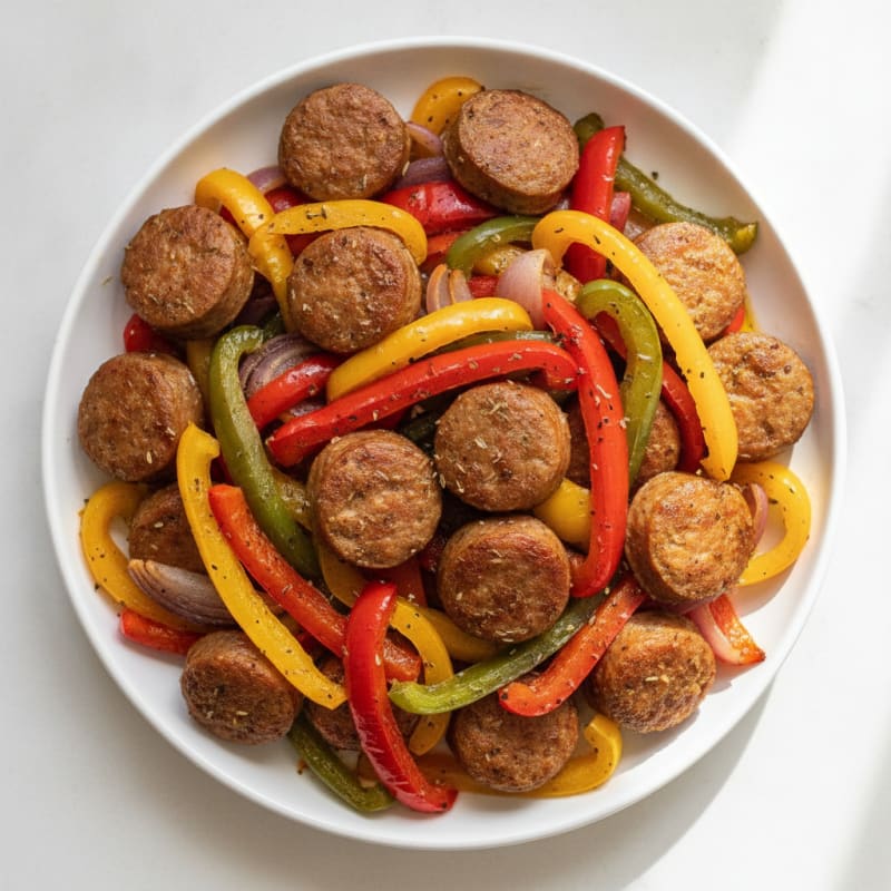 Sheet Pan Sausage and Peppers