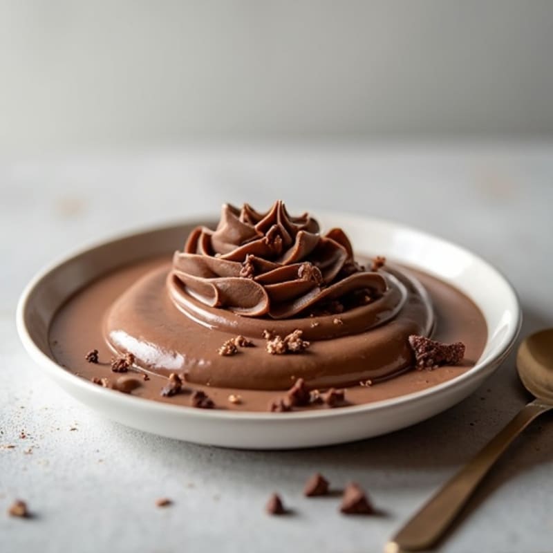 Silky Chocolate Protein Pudding with Greek Yogurt and Almond Butter