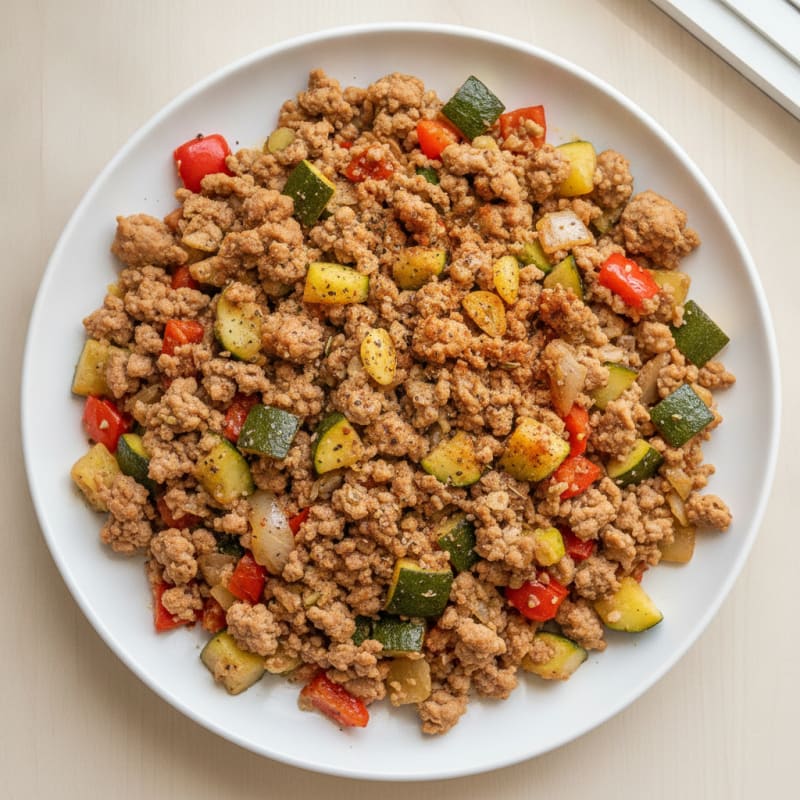 Savory Ground Turkey and Vegetable Skillet