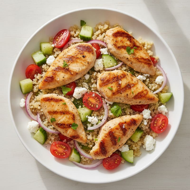 Greek Chicken and Quinoa Bowl