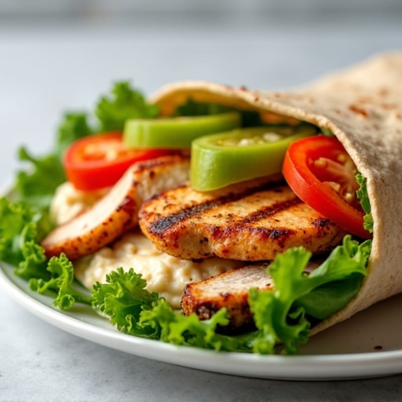 Grilled Chicken and Fresh Veggie Wrap