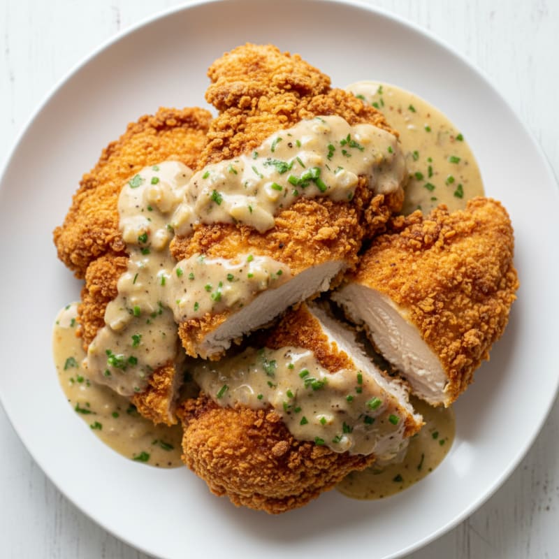 Buttermilk Fried Chicken with Creamy Gravy