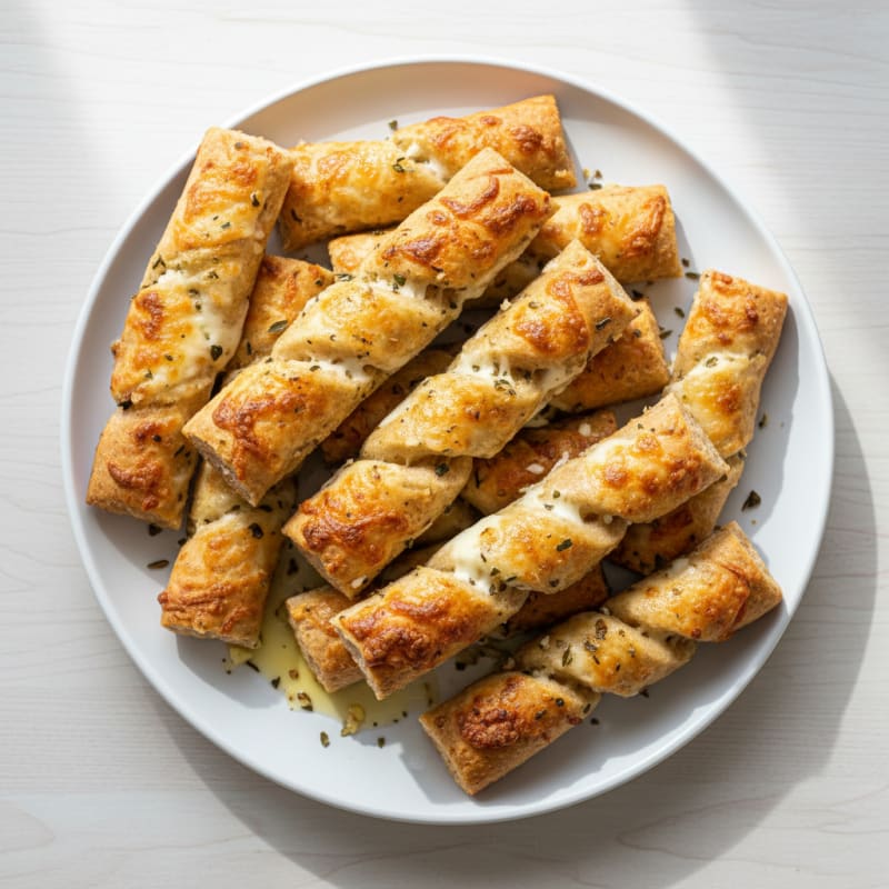 High-Protein Cheesy Garlic Butter Breadsticks