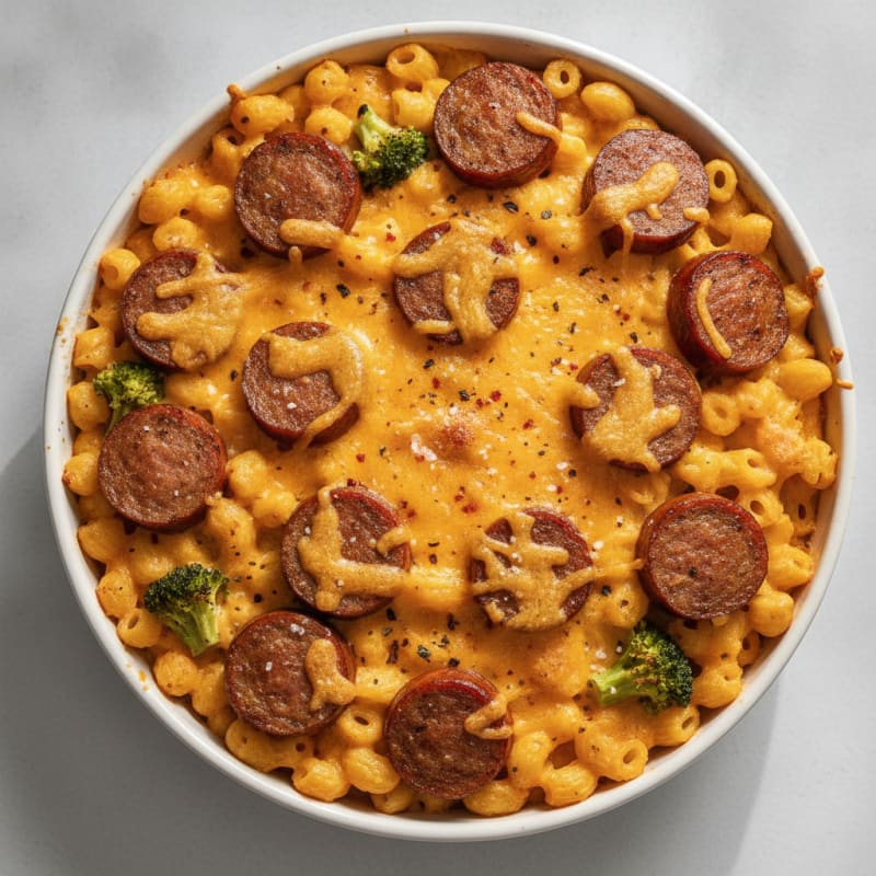 Baked Mac and Cheese Hot Dog Casserole