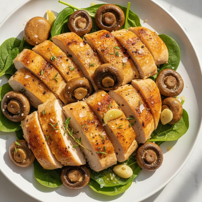 Roasted Garlic Butter Mushrooms