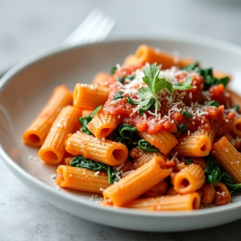 Lean Ground Turkey Baked Ziti with Spinach and Ricotta
