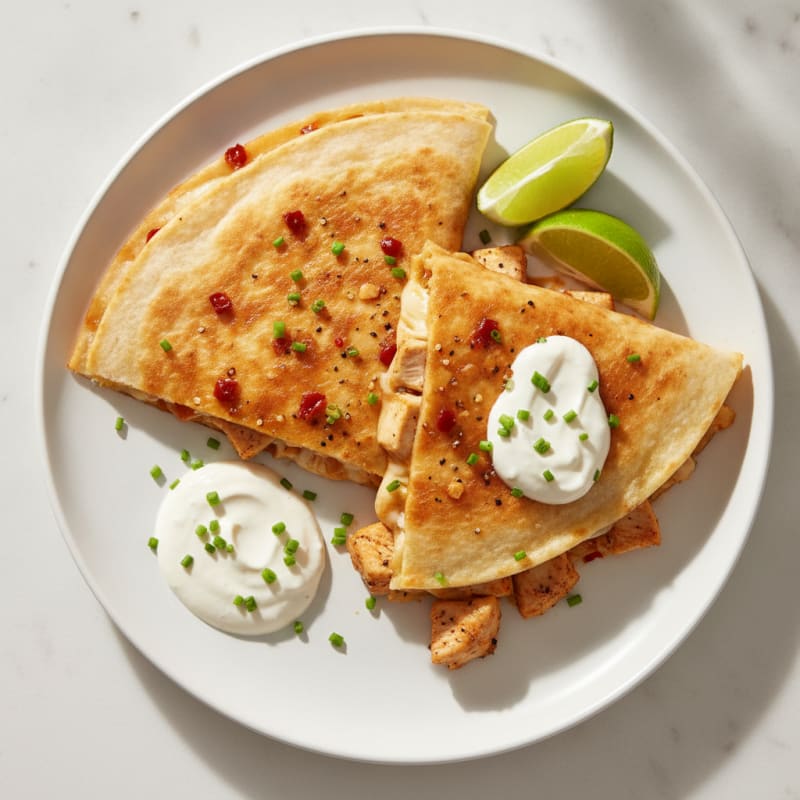 Honey-Chipotle Chicken Quesadillas with Lime