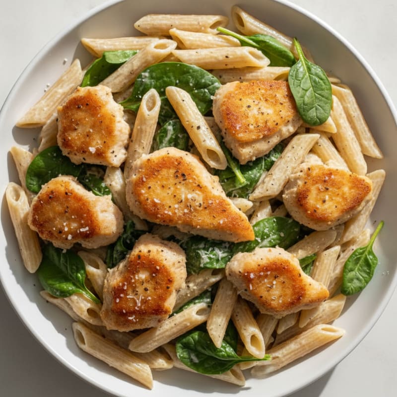 Garlic Parmesan Chicken Alfredo Pasta