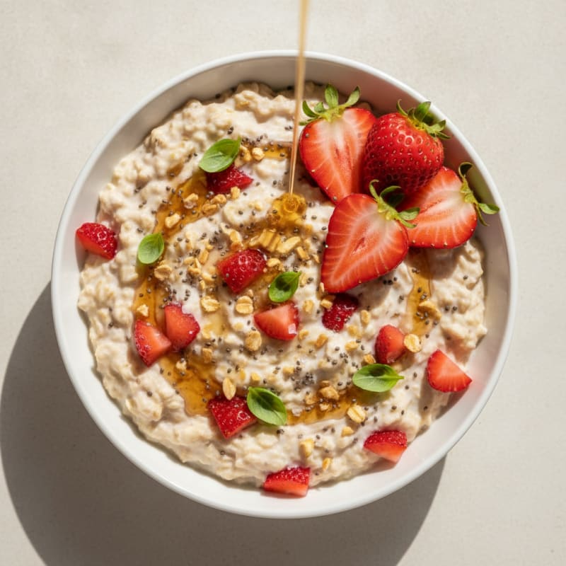 Strawberry Shortcake Overnight Oats