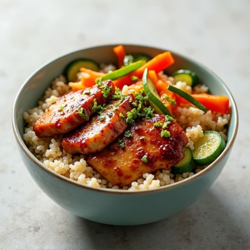 Sticky Ginger-Garlic Teriyaki Chicken Bowl