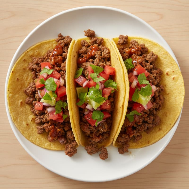 Ground Beef Tacos with Fresh Salsa