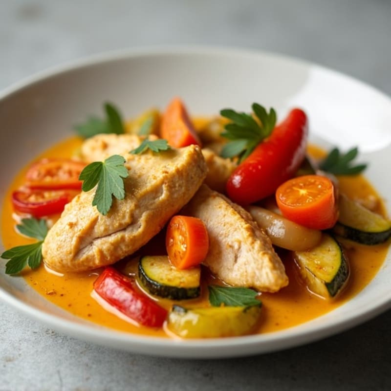 Creamy Chicken and Roasted Vegetable Curry