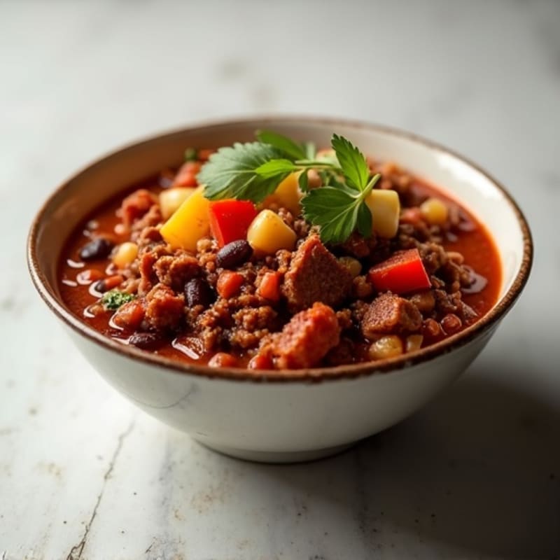 Hearty Fire-Roasted Beef and Bean Chili