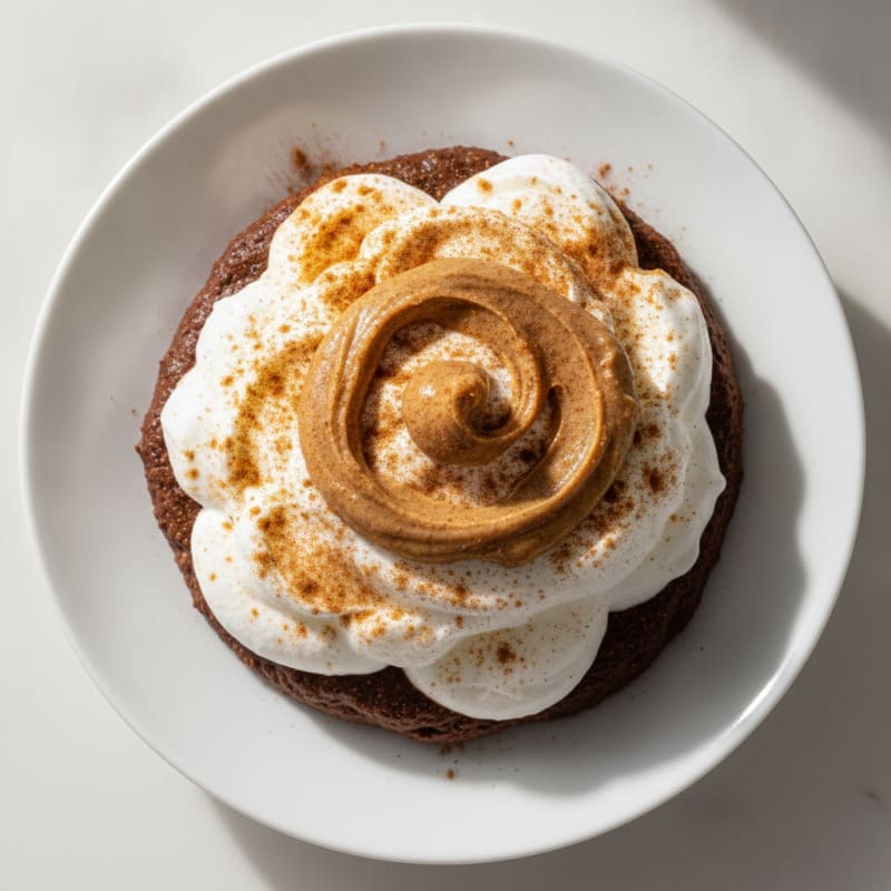 Chocolate Protein Mousse with Cinnamon-Spiced Egg Whites