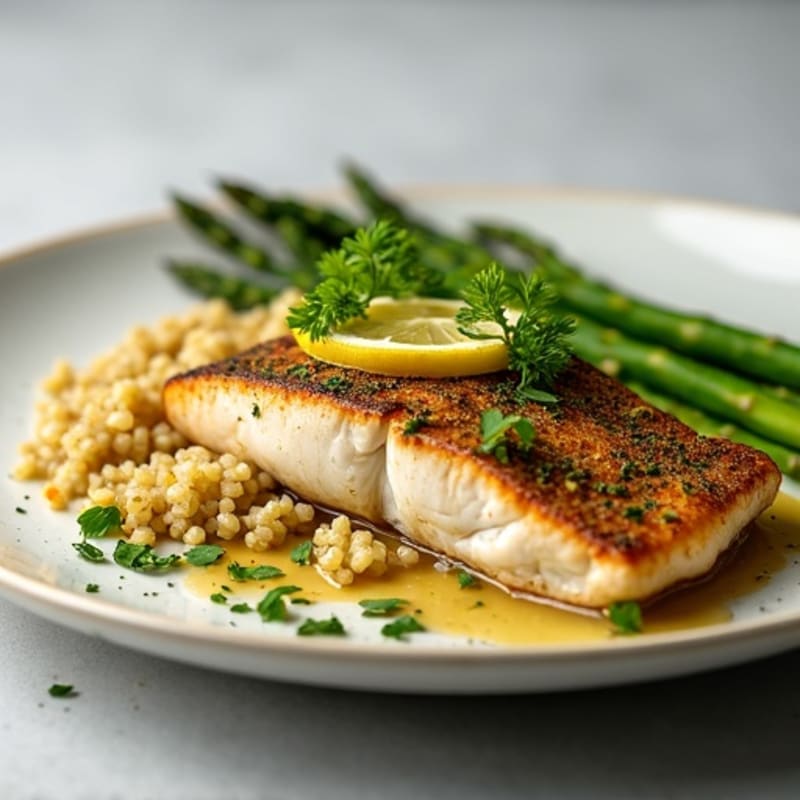 Herb-Crusted Pan Seared Trout with Lemon