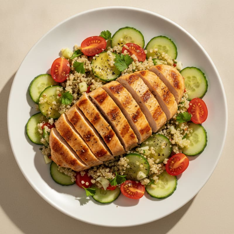 Lemon Herb Chicken and Quinoa Salad