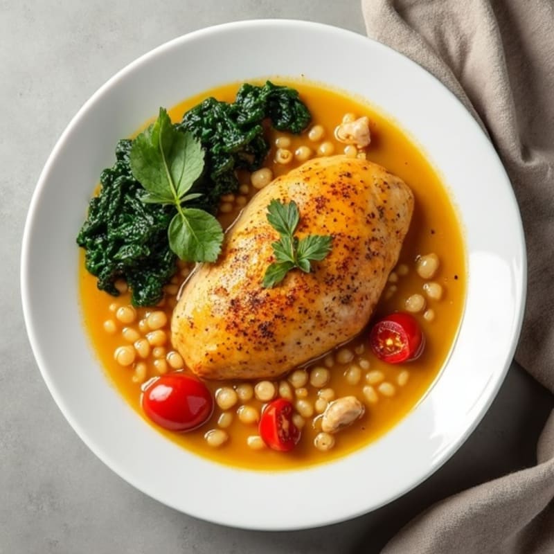 Creamy Spiced Chicken and Lentil Simmer