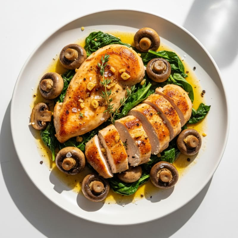 Golden Garlic Butter Roasted Mushrooms