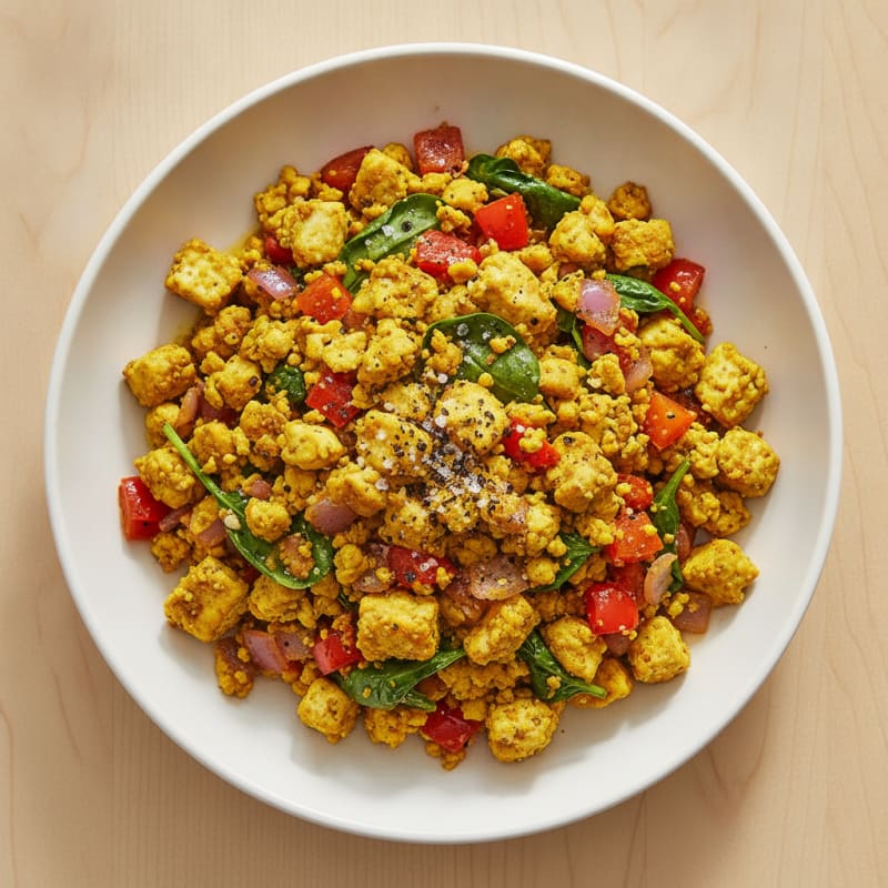 Hearty Tofu Scramble with Roasted Vegetables