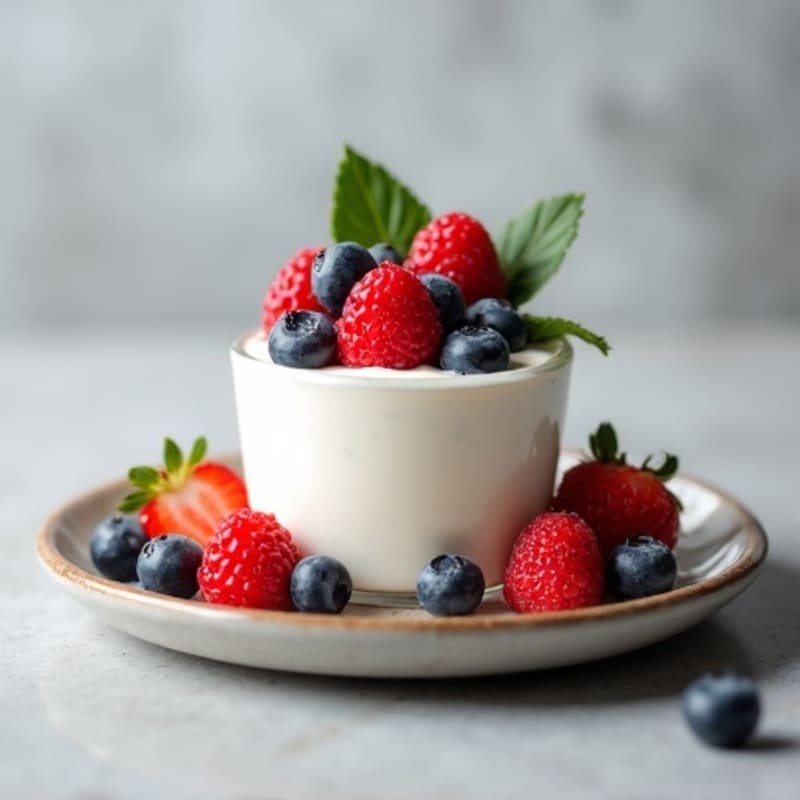 Silky Greek Yogurt Protein Mousse with Fresh Berries