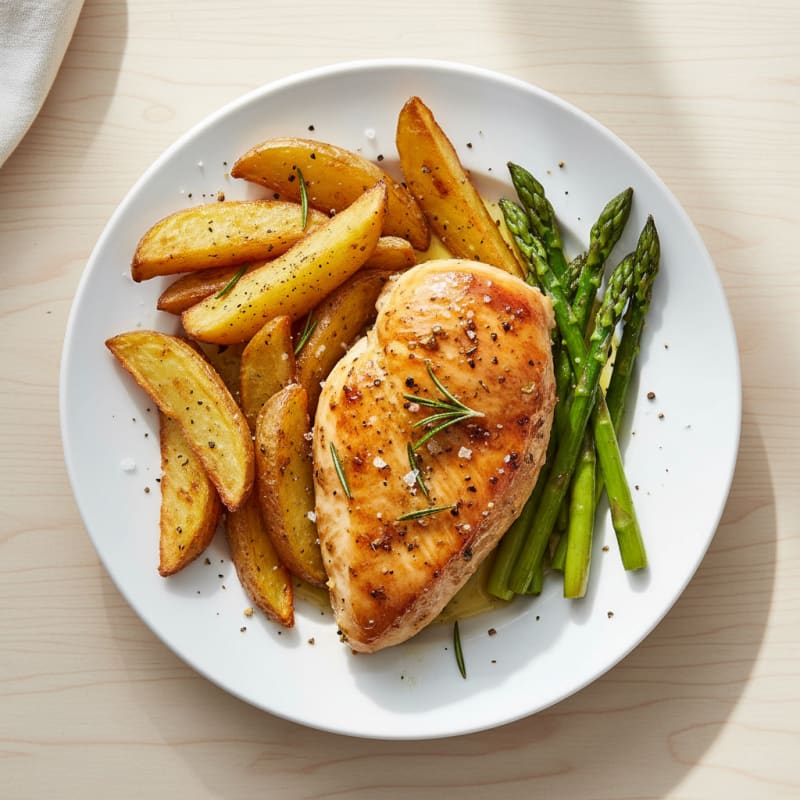 Zesty Lemon-Herb Roasted Chicken with Crispy Potatoes