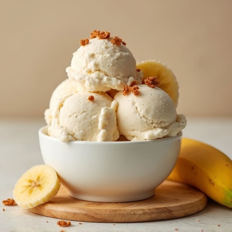 Protein Ice Cream with Crushed Plantain Chips
