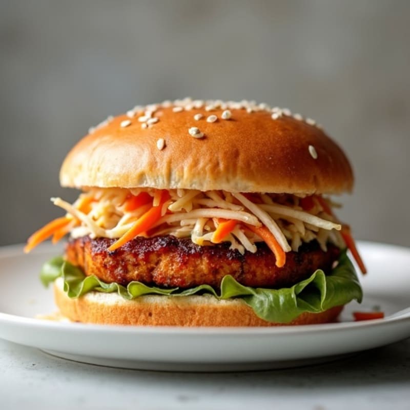 Smoky BBQ Tempeh Sandwich with Creamy Slaw