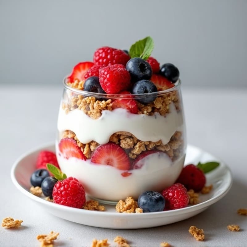 Creamy Greek Yogurt Parfait with Chia and Mixed Berries