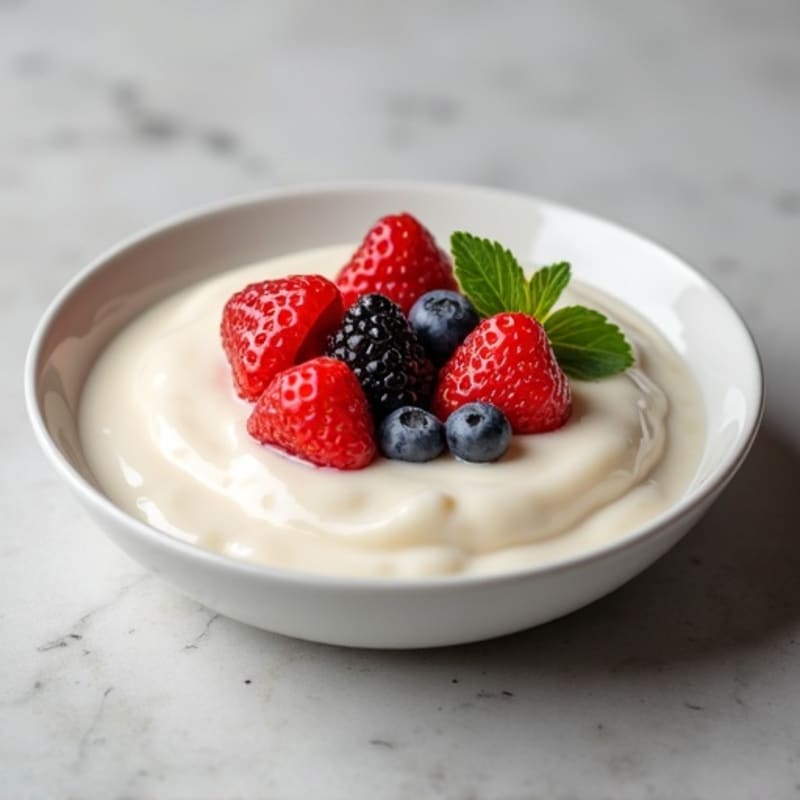 Silky Greek Yogurt Protein Pudding with Berries